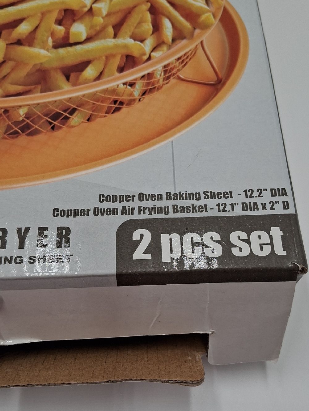 Copper Oven Air Fryer Baking Sheet Round - Picture 2 of 11